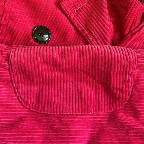 VTG Tommy Hilfiger Hot Pink Corduroy Cropped Coat, Size M - Picture 7 of 7